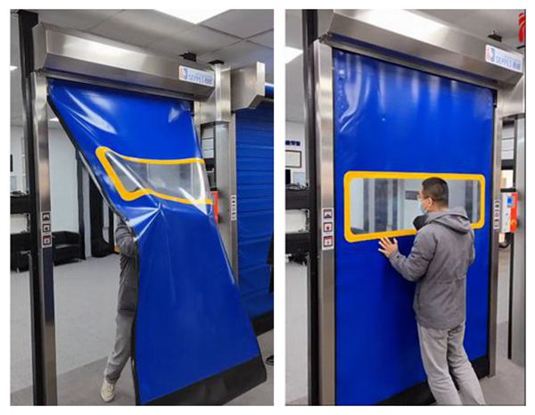 防撞复位拉链快速门 防撞复位拉链快速门