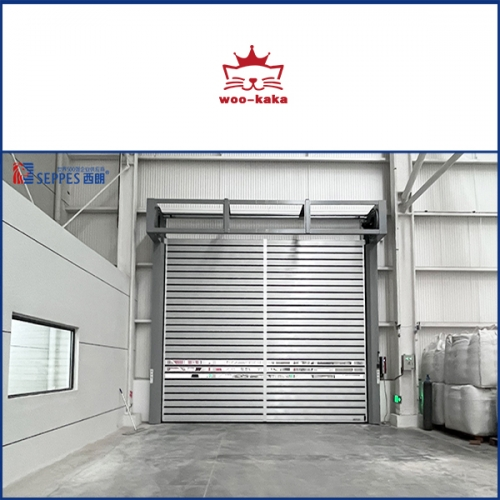 呜咔咔宠物用品车间通道安装西朗硬质洁净快速门