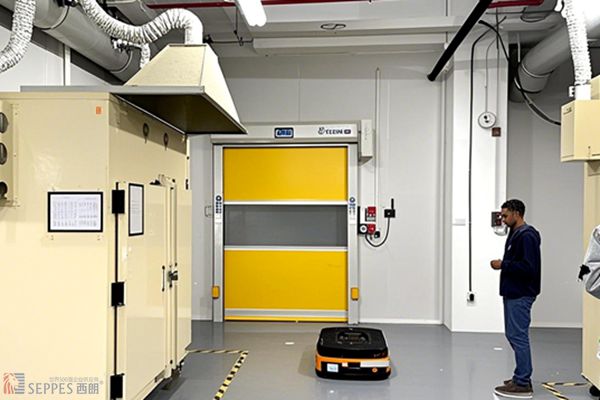 AGV小车联动快速门